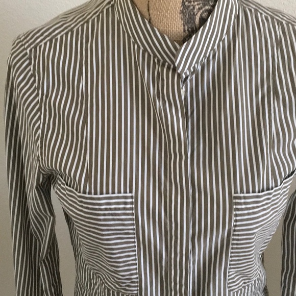 Frame striped blouse with ruffled cuffs - Picture 3 of 9